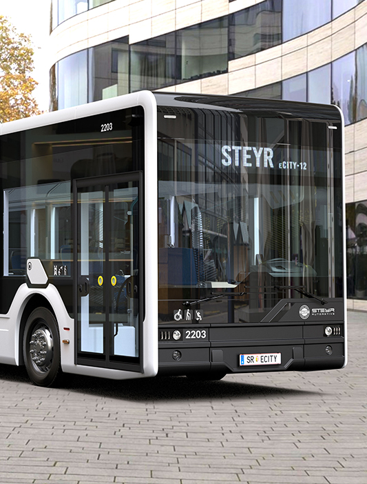 Electric City Bus in Steyr city center