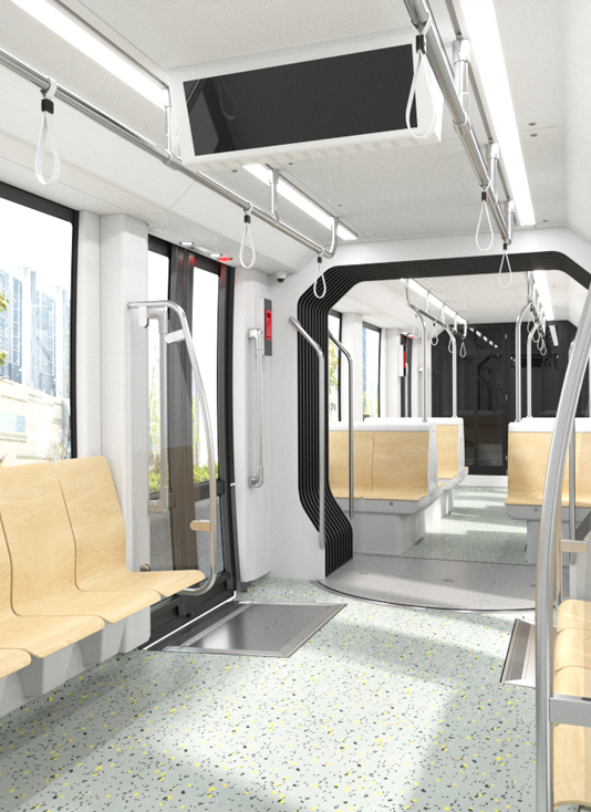 Photorealistic Visualization of a train Interior